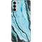 Aqua Blue Marble Ink Galaxy S21 Plus 5G Skin